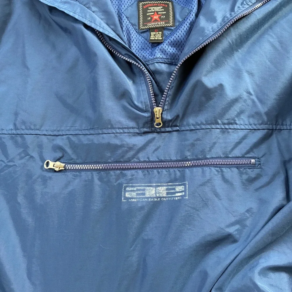 Vintage American Eagle Outfitters Lg Half Zip Anorak Windbreaker 90s Y2K Street
